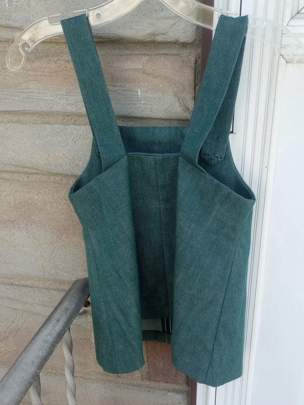 Girl's Hunter Green  Casual Vintage Jumper w/ Zipper.  Size 5?